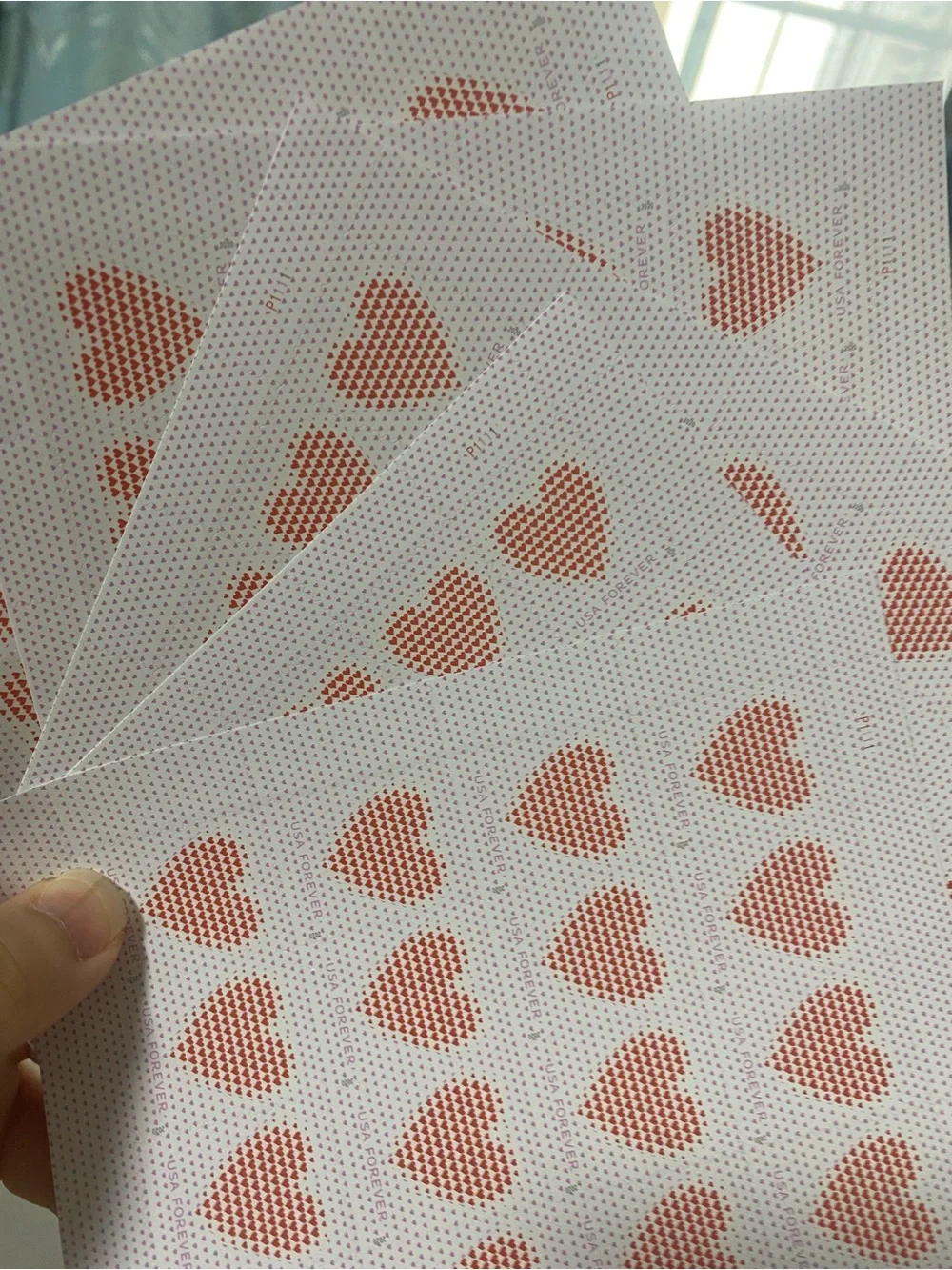 Red Heart Shipping Labels - Decorative Adhesive Labels by